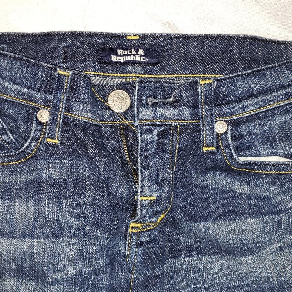 Women's Rock & Republic Blue Jeans Size 27 - Picture 2 of 9